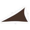 vidaXL Sunshade Sail Oxford Fabric Triangular 3x4x5 m Brown