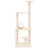 vidaXL Cat Tree with Sisal Scratching Posts Cream 136 cm