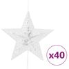 vidaXL LED Star Curtain Fairy Lights 200 LED Colourful 8 Function