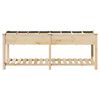 vidaXL Garden Planter Beige 203.5 x 53 x 76.5 cm Solid Fir Wood