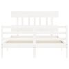 vidaXL Bed Frame without Mattress White 140x200 cm Solid Wood