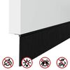vidaXL Self-adhesive Door Brush Seals 12 pcs Black 100 cm