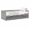 vidaXL Daybed with Drawer with Headboard Grey Sonoma Engineered Wood