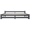 vidaXL Bed Frame without Mattress Dark Grey Solid Pine Wood 200x200 cm