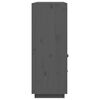 vidaXL Highboard Grey 100x40x108.5 cm Solid Wood Pine