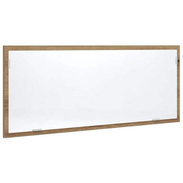 vidaXL LED Bathroom Mirror Artisan Oak 100x8.5x37 cm Engineered Wood