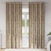 vidaXL Velvet Curtains 2 pcs Champagne 260 x 140 cm Velvet