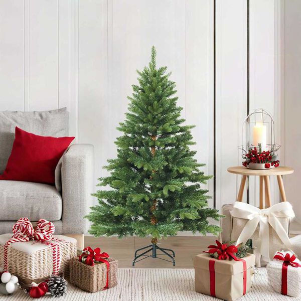 vidaXL Artificial Hinged Christmas Tree Green 120 cm PVC, PE and steel