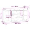 vidaXL Shoe Bench Old Wood 102x32x50 cm Engineered Wood