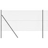 vidaXL Chainlink Fence Ground Fix 25 x 1 m PVC-Coated Steel Grey Mesh