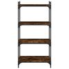 vidaXL Bookcase 4-Tier Smoked Oak 60x30x120 cm Engineered Wood