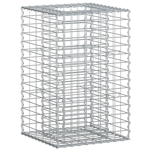 vidaXL Gabion Raised Bed Silver 50 x 50 x 80 cm Galvanised Steel