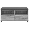 vidaXL Hall Bench with Cushion Grey Sonoma 100 x 38 x 46 cm