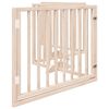 vidaXL Dog Gate with Door Foldable 4 Panels 320 cm Poplar Wood