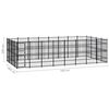 vidaXL Outdoor Dog Kennel Steel 29.49 m²