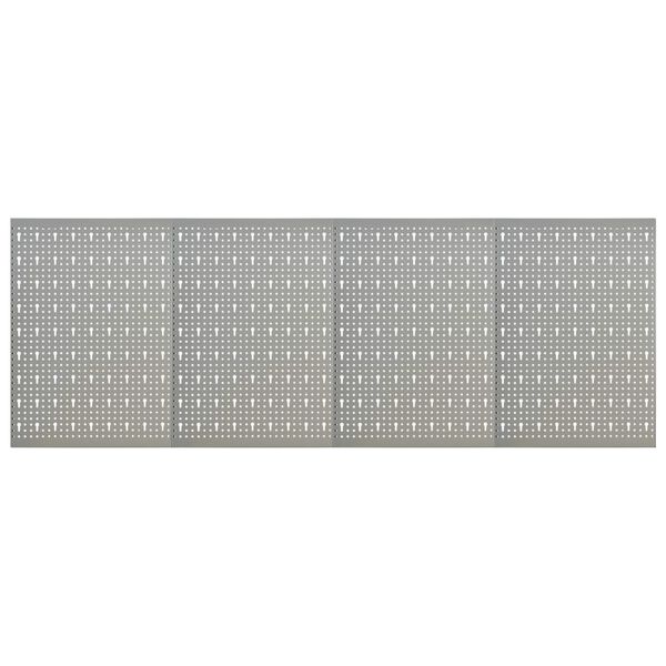 vidaXL Wall-mounted Peg Boards 4 pcs 40x58 cm Steel
