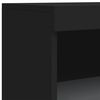 vidaXL Sideboards with LED Lights 3 pcs Black Engineered Wood