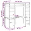vidaXL Loft Bed Frame White 90 x 190 cm Solid Pine Wood