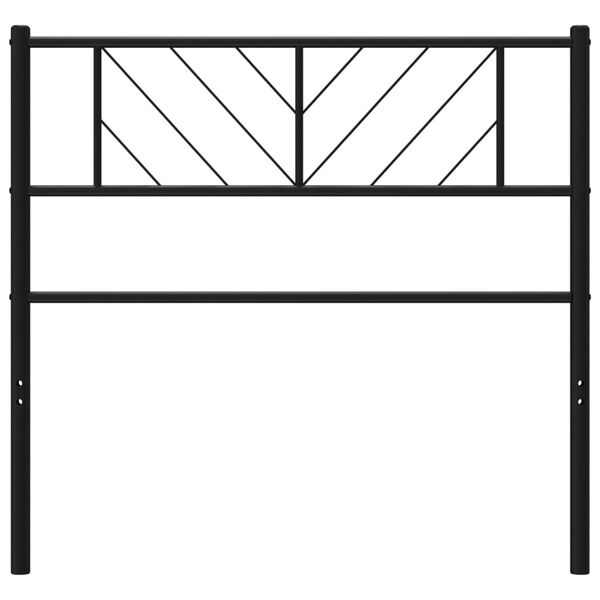 vidaXL Metal Headboard Black 107 cm