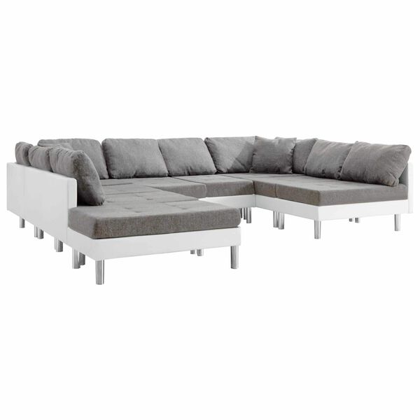 vidaXL Sofa White Artificial Leather