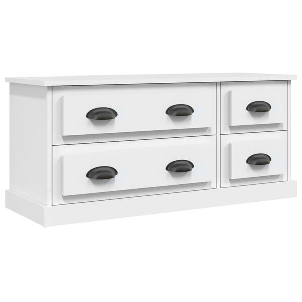 vidaXL TV Cabinet White 100x35.5x45 cm Engineered Wood