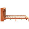 vidaXL Bookcase Bed without Mattress Wax Brown 140x200 cm Solid Wood Pine