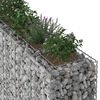 vidaXL Gabion Raised Bed 3 pcs Silver 250 x 50 x 150 cm