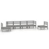 vidaXL 6 Piece Garden Lounge Set Grey Solid Pinewood
