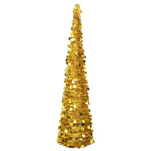 vidaXL Artificial Christmas trees PET Gold