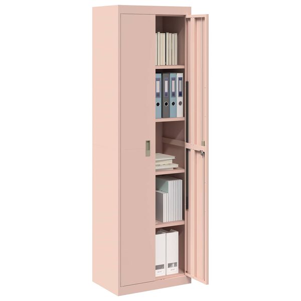 vidaXL Storage Cabinet 2 pcs Pink 60 x 40 x200 cm Cold-Rolled Steel