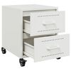 vidaXL Bedside Cabinet White 36x39x43.5 cm Steel