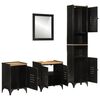 vidaXL 4 Piece Bathroom Furniture Set Iron and Solid Wood Mango