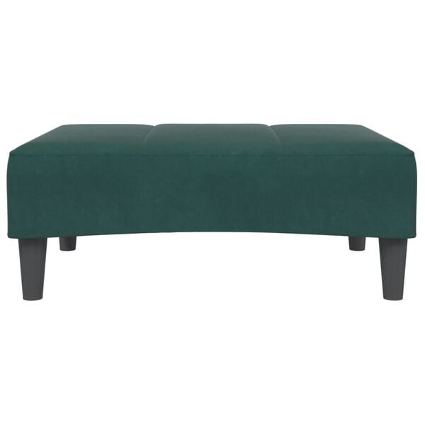 vidaXL Footstool Dark Green 77x55x31 cm Velvet