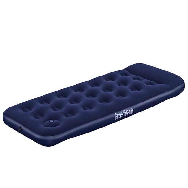 Bestway Inflatable Flocked Airbed with Built-in Foot Pump 185 x 76 x 28 cm