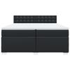 vidaXL Box Spring Bed with Mattress Black 200x200 cm Faux Leather
