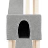 vidaXL Cat Tree with Sisal Scratching Posts Light Grey 190 cm
