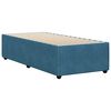 vidaXL Bed Frame without Mattress Blue 90x200 cm Velvet