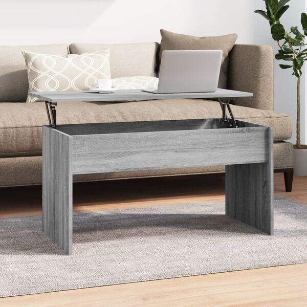 vidaXL Coffee Table Grey Sonoma 102x50.5x52.5 cm Engineered Wood