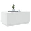 vidaXL Coffee Table with LED Lights White 90x50x40 cm