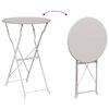 vidaXL Folding Bistro Set 3 pcs Beige Steel
