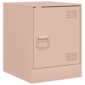 vidaXL Bedside Cabinet Pink 34.5x39x44 cm Steel