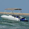 vidaXL 4-bow Bimini Top with Sidewalls 243x(230-244)x137 cm