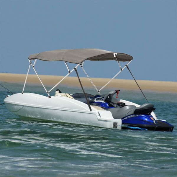 vidaXL 4-bow Bimini Top with Sidewalls 243x(230-244)x137 cm