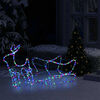 vidaXL Reindeer and Sleigh Christmas Decoration Outdoor 252 LEDs