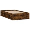 vidaXL Bed Frame without Mattress Smoked Oak 100x200 cm