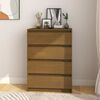 vidaXL Side Cabinet Honey Brown 60x36x84 cm Solid Pinewood