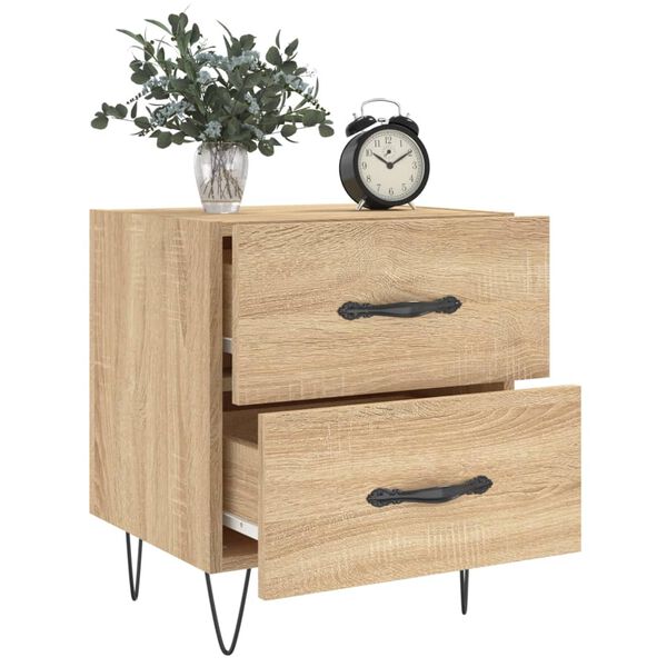 vidaXL Bedside Cabinets 2 pcs Sonoma Oak 40x35x47.5 cm Engineered Wood