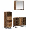 vidaXL Bathroom Furniture Set with Door 3 pcs Old Wood Engineered Wood