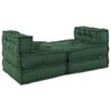 vidaXL Modular Sofa 4 pcs Green Fabric
