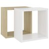 vidaXL Wall Cube Shelves 2 pcs White and Sonoma Oak 26x15x26 cm
